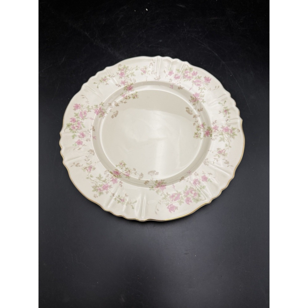Syracuse China Stansbury Dinner Plates Federal Shape 10.50 inch Pink Floral